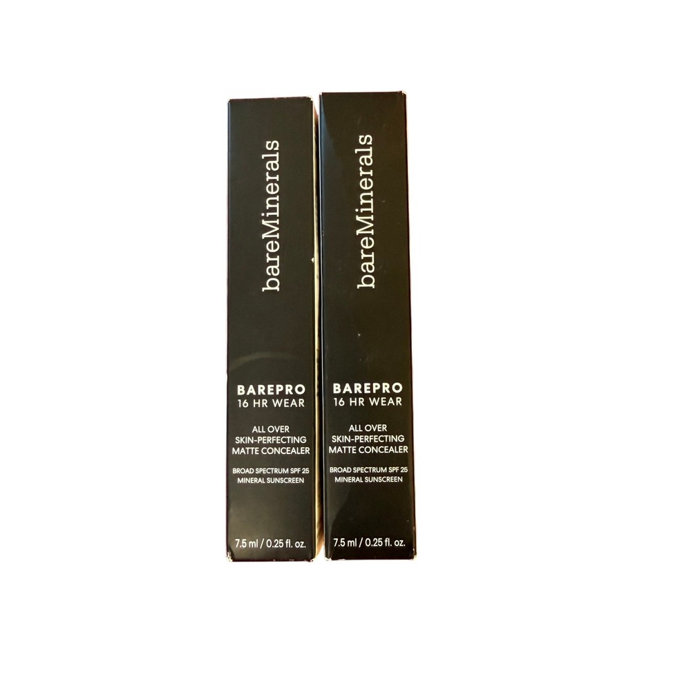 NWT 2pk bareMinerals BarePro Concealer 0.25oz Light 250 Neutral‎ SPF 25 Matte